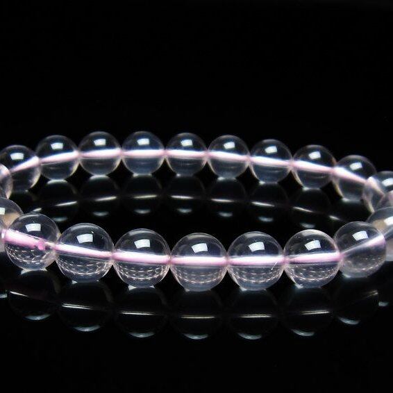 スターミルキークォーツ ブレスレット 9mm スター効果 ピンク 一点物 [M便 1/10] 111-37629