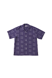 OLD JOE / ORIGINAL PRINTED OPEN COLLAR SHIRTS (Square Dot) Short-sleeve
