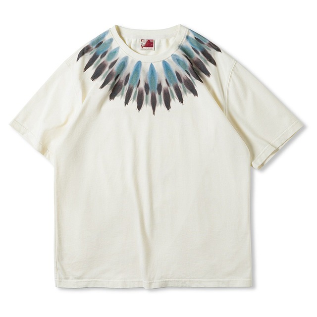 American Retro Indian Feather Graphic T-Shirt 00564