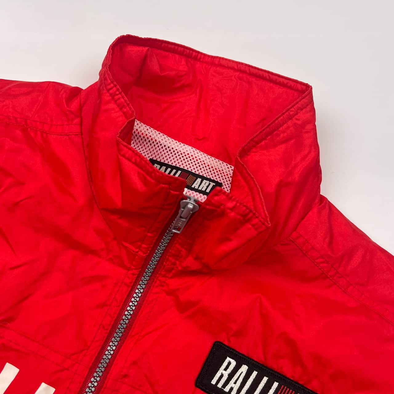 MITSUBISHI RALLI ART ラリーアート 裏メッシュ ナイロンジャケット ジャンパー L/レッド メンズ 三菱