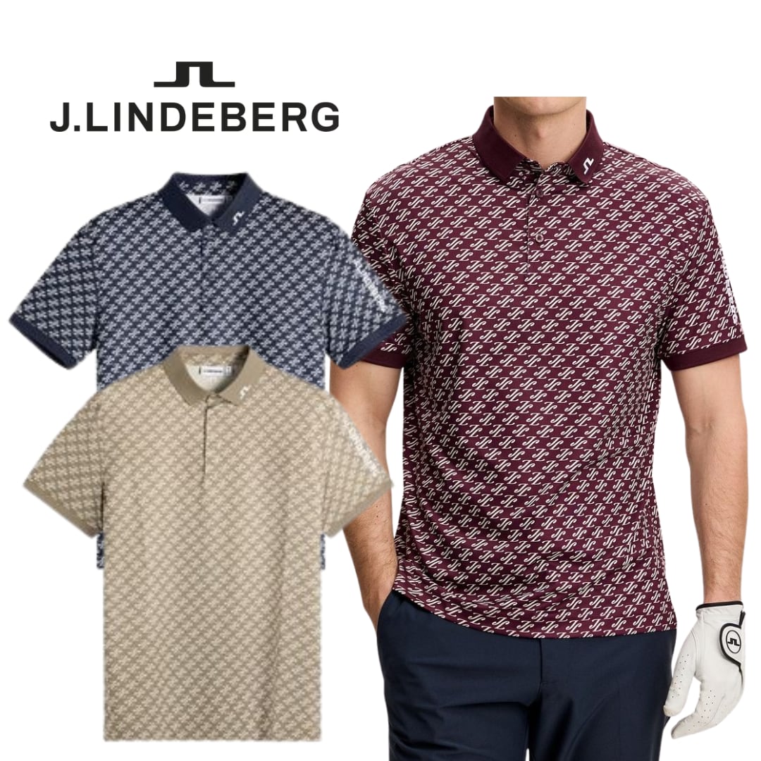 J.LINDEBERG デジタルカモフラージュ柄 ポロシャツ 2026AW 【メンズ】 J.LINDEBERG ジェイリンドバーグ Tour Tech Print