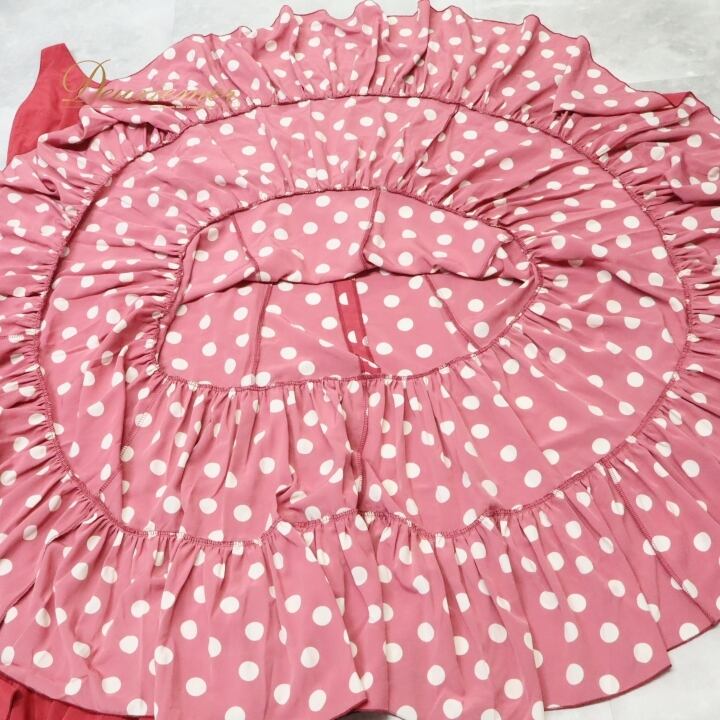 【フラメンコ衣装】ピンク Luisa ファルダ ペチコート スカート ドット フラメンコ衣装】ピンク Luisa ファルダ ペチコート スカート ドット