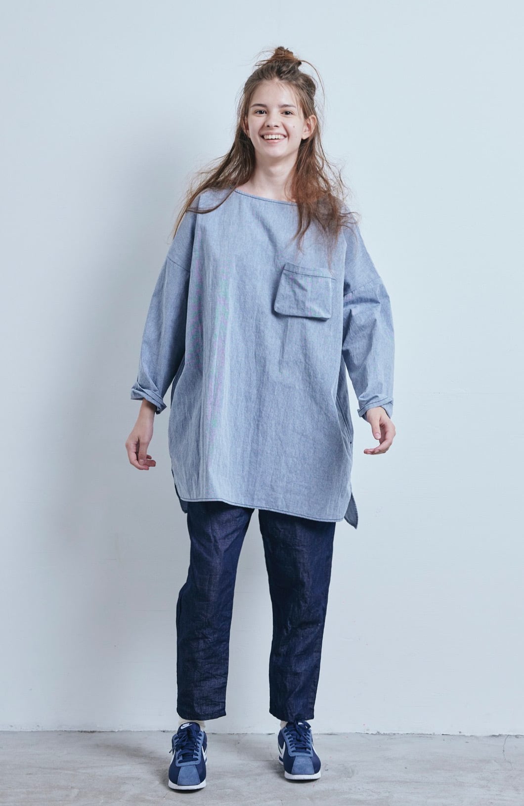 gramme’sグラムス　ウールワンピース セール】 ウールブレンドスムース ハイネックワンピース （ミニ