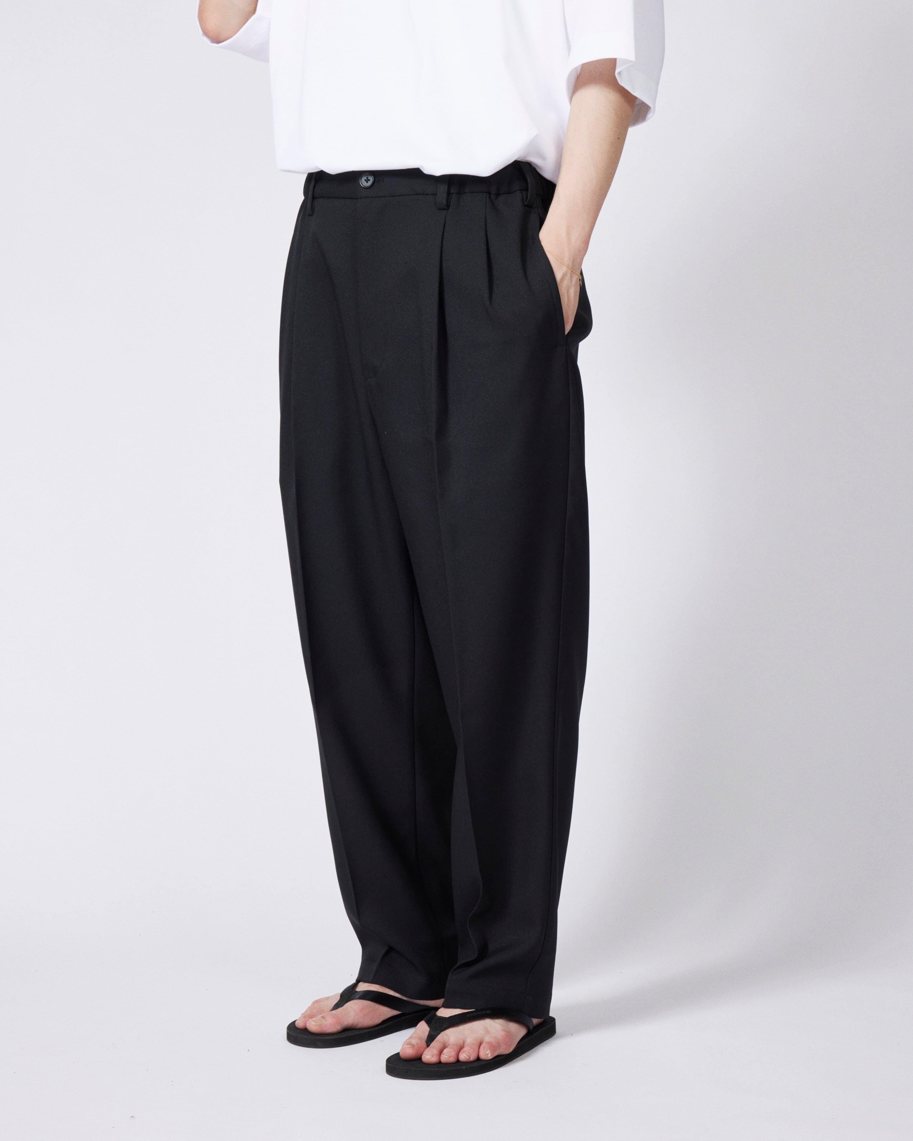 everyone polyester twill chef pants (BLACK) | everyone