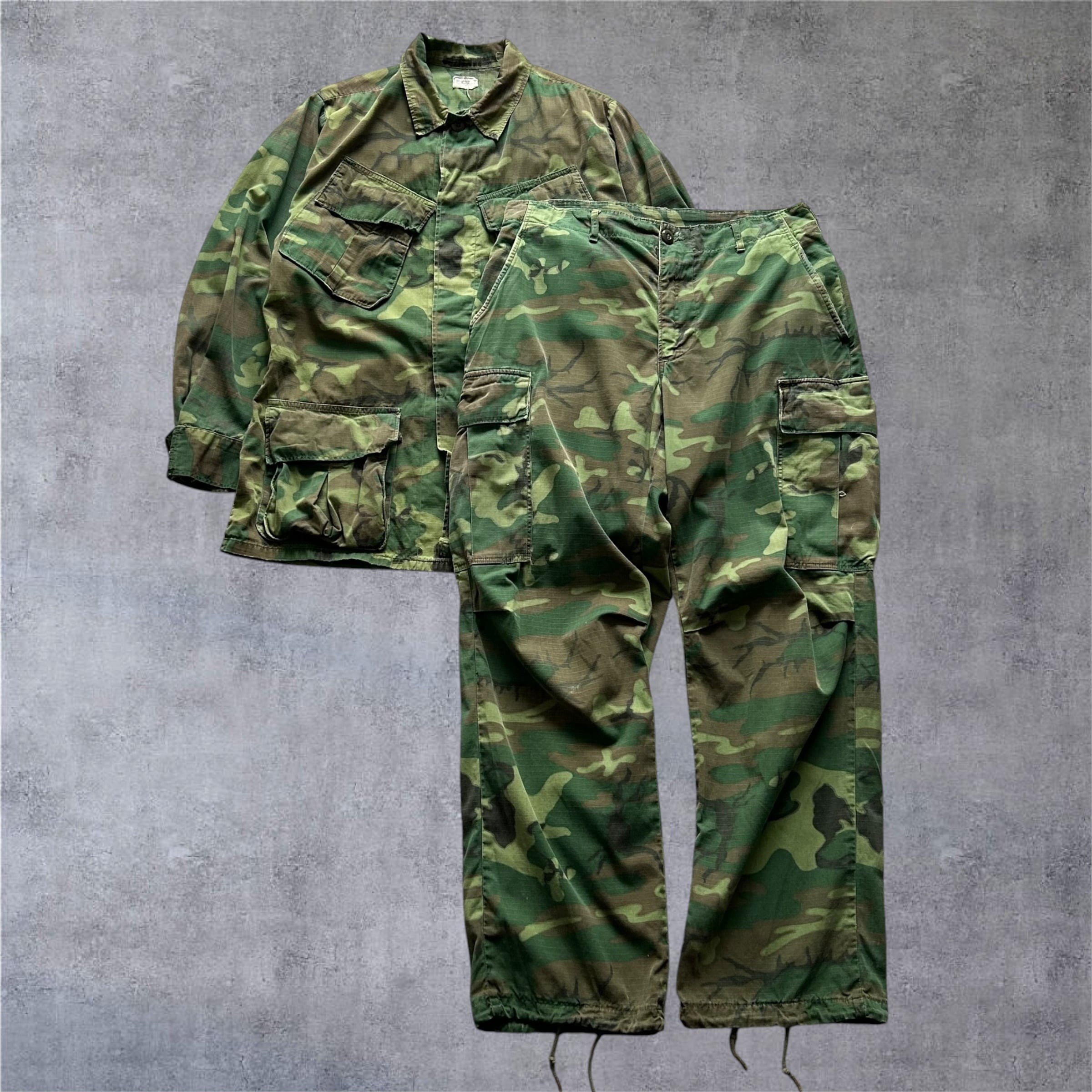 1968-1969s U.S.ARMY Woodland Camouflage Jungle Fatigue Set Up【高円寺店】