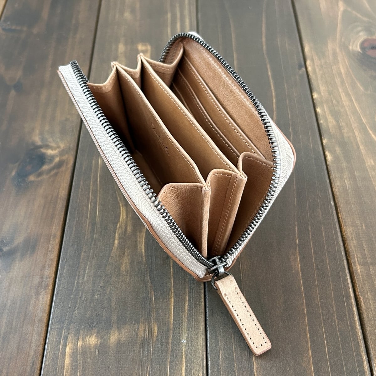 HORWEEN × レーデルオガワ ホースバット ミドルウォレット ナチュラル