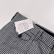 未使用品 PAPAS パパス 千鳥格子 リネン シルク混 スラックスパンツ サイズ 52 XL /ホワイト×ブルー/メンズ