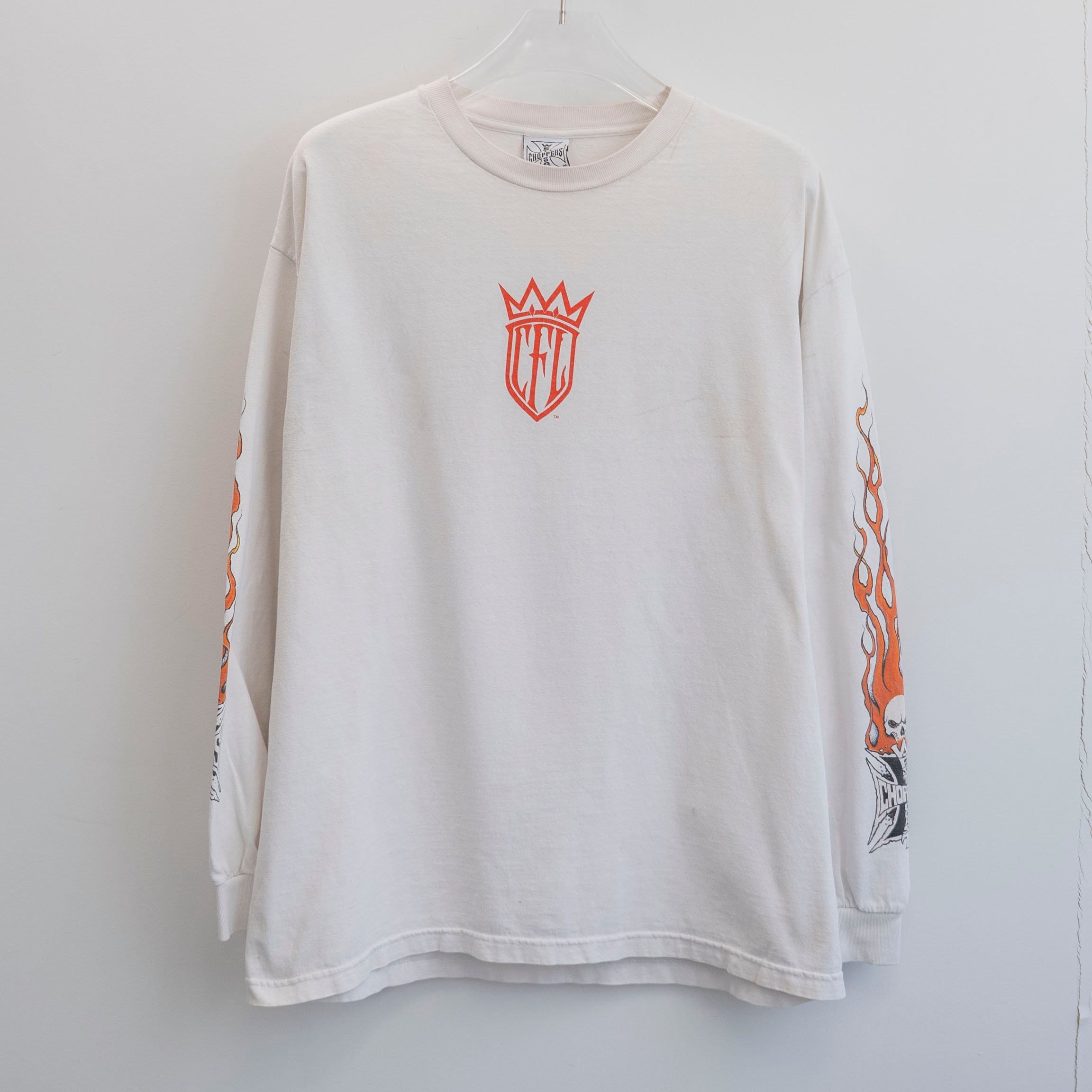 West Coast Choppers " Logo Arm Skull Flame " Original Tag XL 【E1-49】