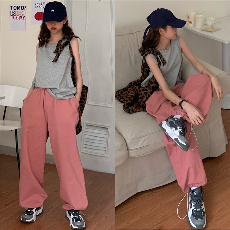 ウェスト薄手パンツ カジュアルサマールーズワイドレッグ 夏物 ワイドパンツ モンロー81955596078