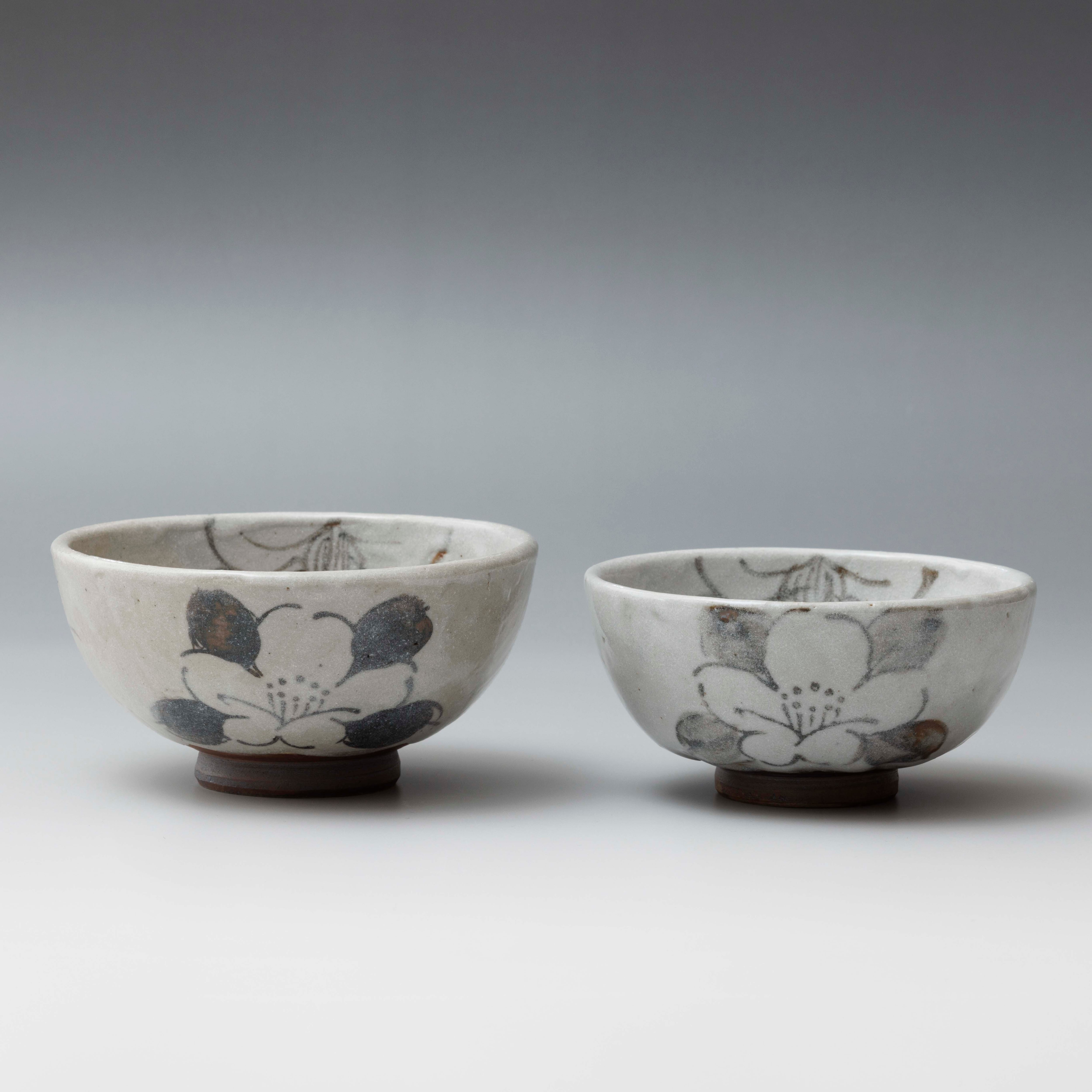 志野 野の花 組めし碗｜中島秀之（秀峰窯）｜《寸法》大径12.3×高6.3