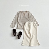 韓国子供服 / VIVID-I / 26Autumn / ストライプ ホール Tシャツ / キッズ服 / ジュニア服 / 秋服 *XS~JM*