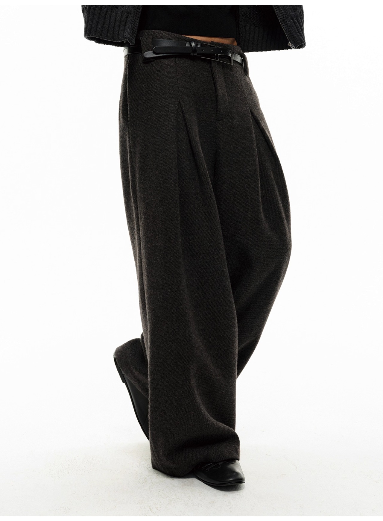 JCAESAR STUDIO Heavy Tweed Wide Trousers