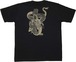 [江戸てん]Tシャツ 6.8オンス 和柄 味のあるスラブ生地に抜染しました メンズ にらみ龍　黒