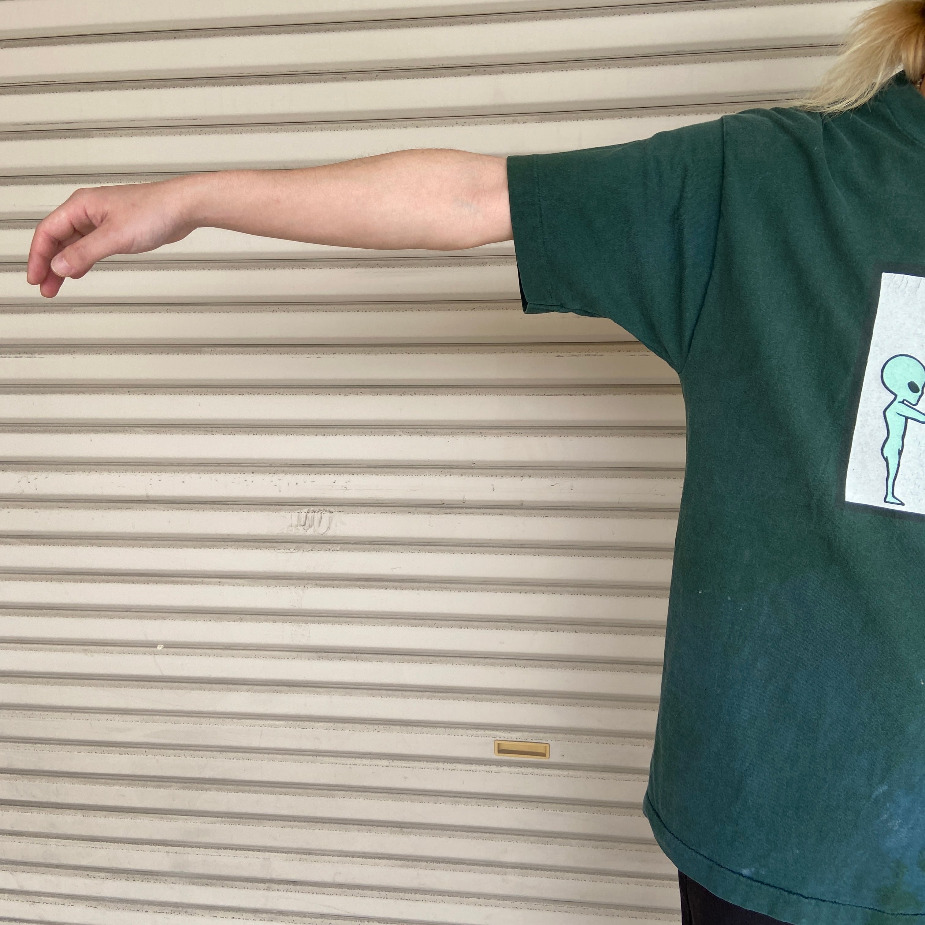 90s USA製 ヘルメット バンドTシャツ バンt エイリアン 緑 L | 古着屋 Uan