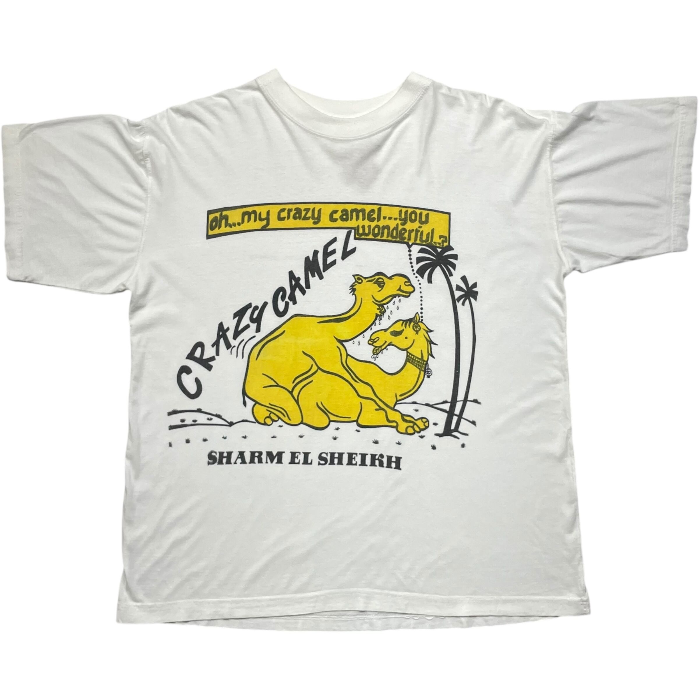 《XL》 unknown エロTシャツ ラクダ プリント ホワイト no.7457