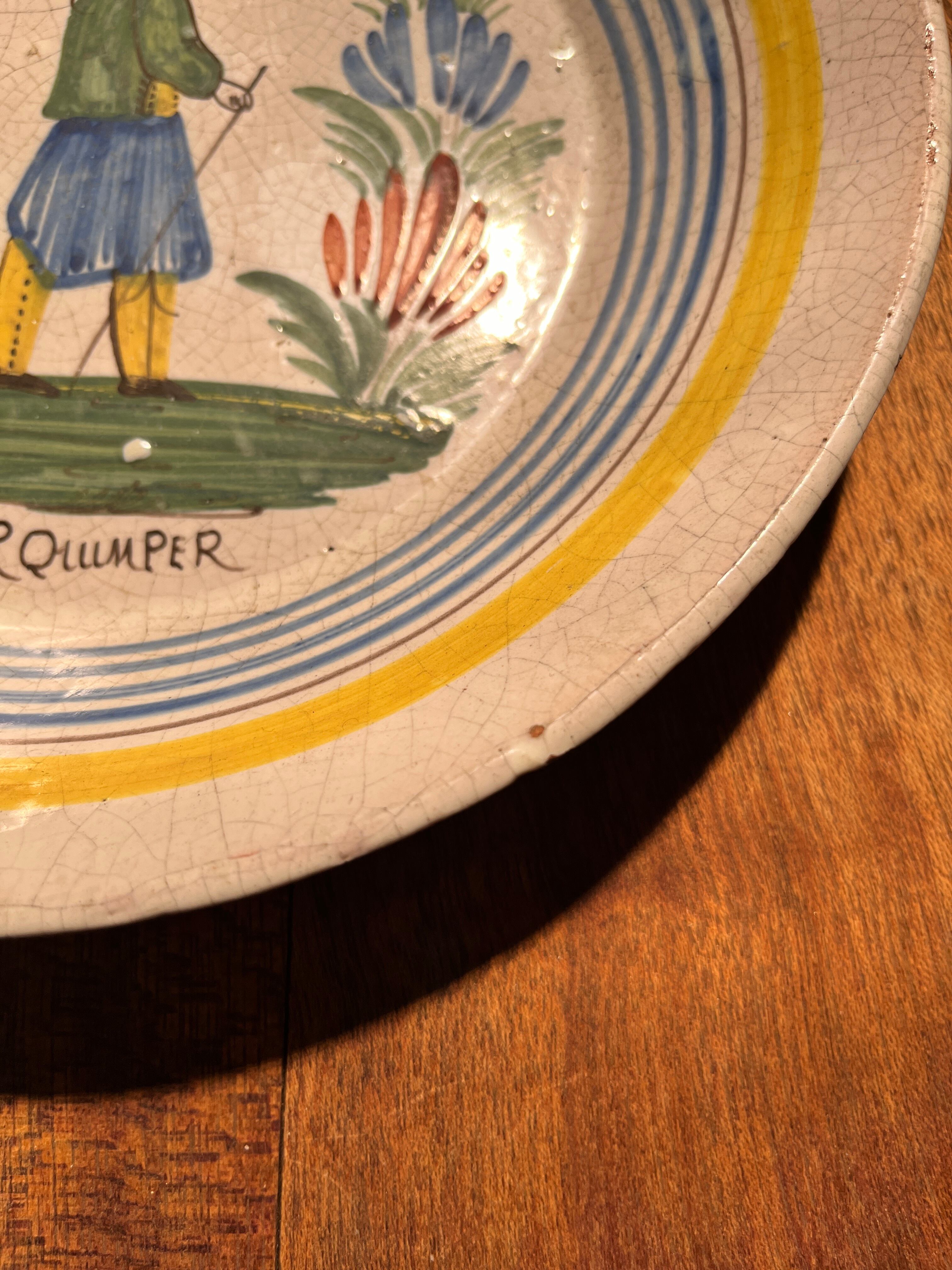 HENRIOR QUIMPER plate handpainted | 家貨屋 kakaya