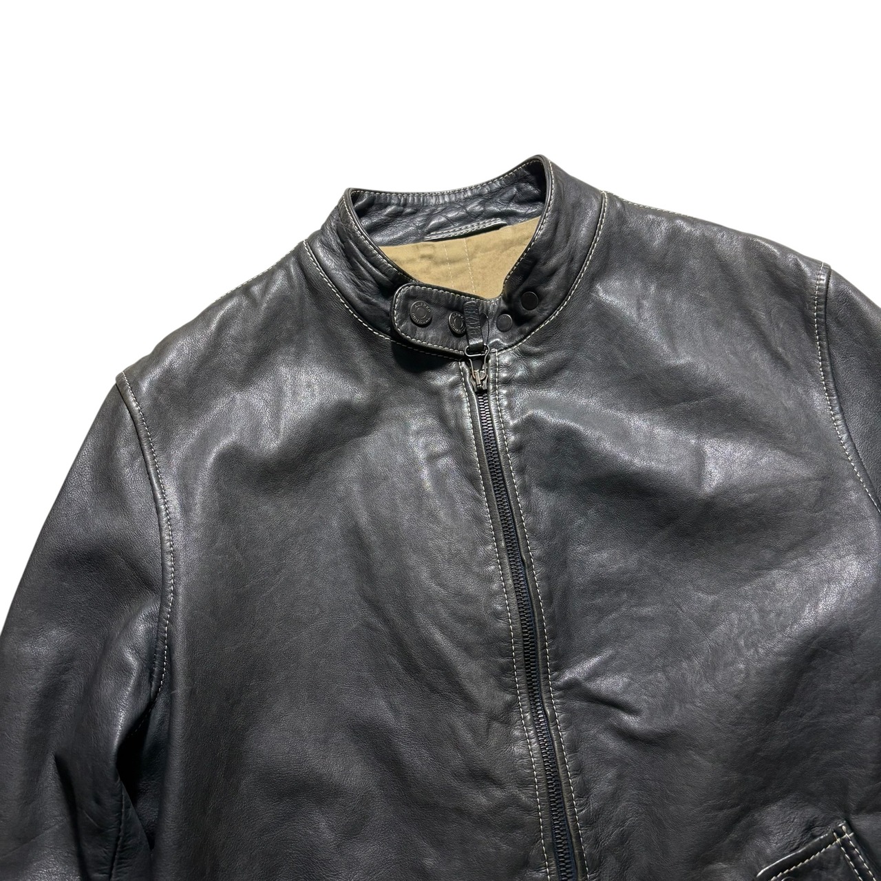 DUNHILL calfskin single riders jacket