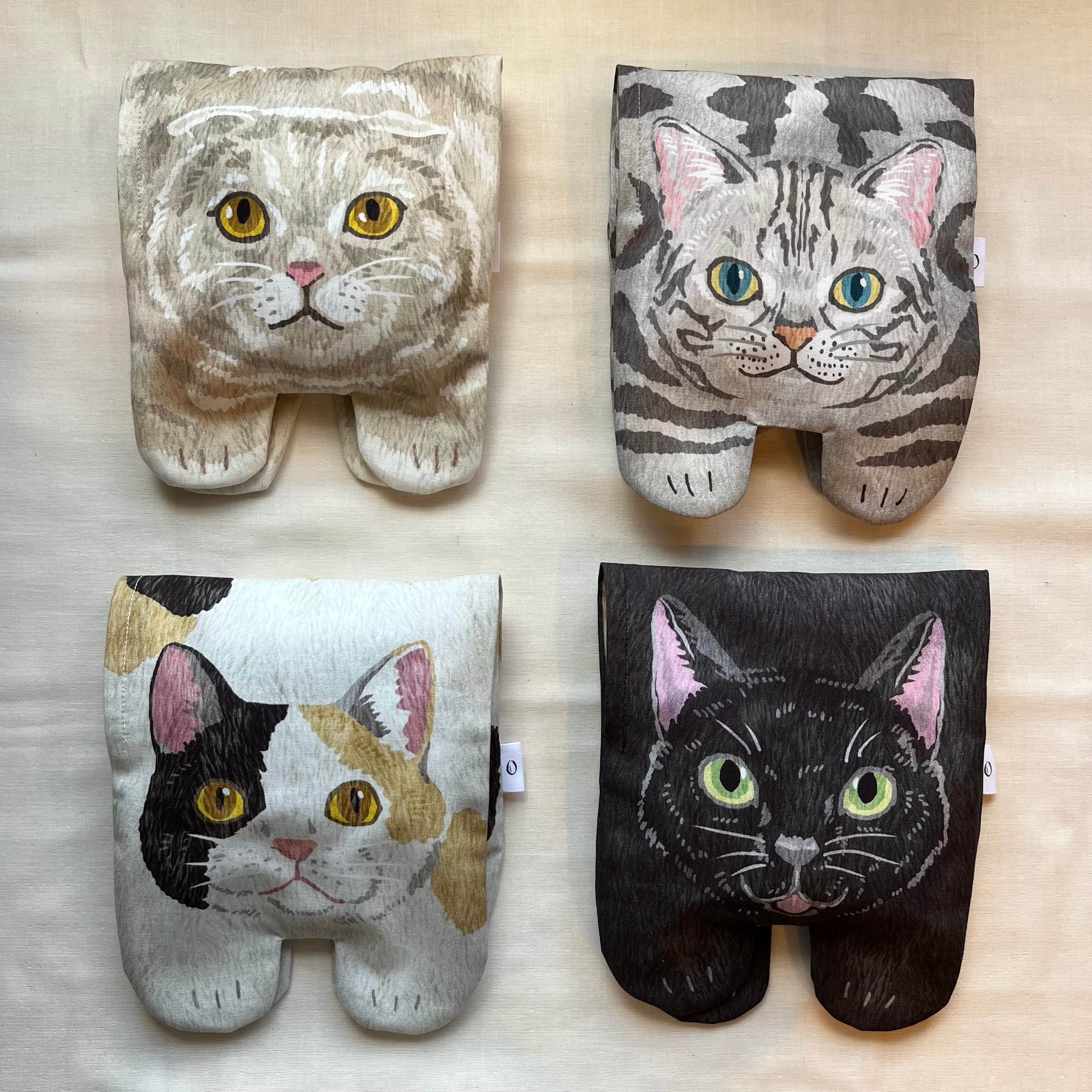 猫型大判【玄米ハーブカイロ】栽培中農薬や肥料を使わず育てたハーブ