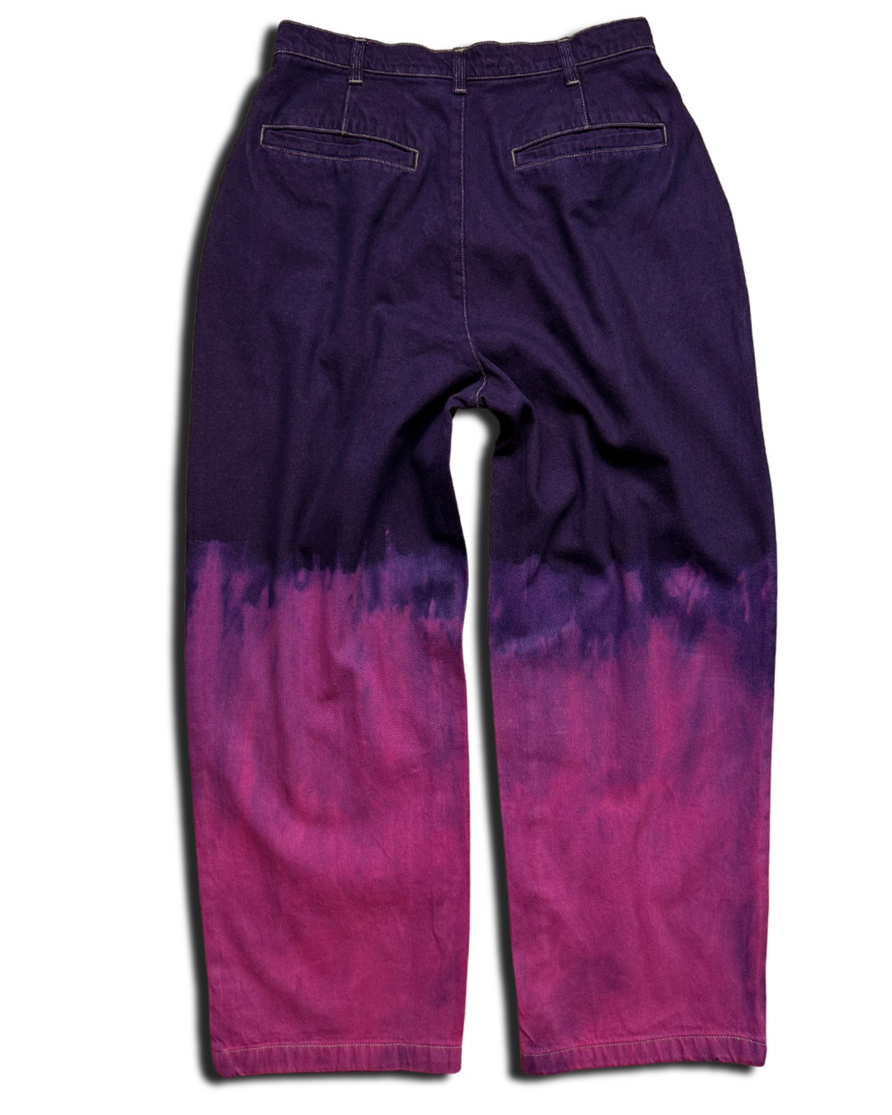 【4着限定販売 / 最短即日発送】グラデーションワイドデニムパンツ PurplePink