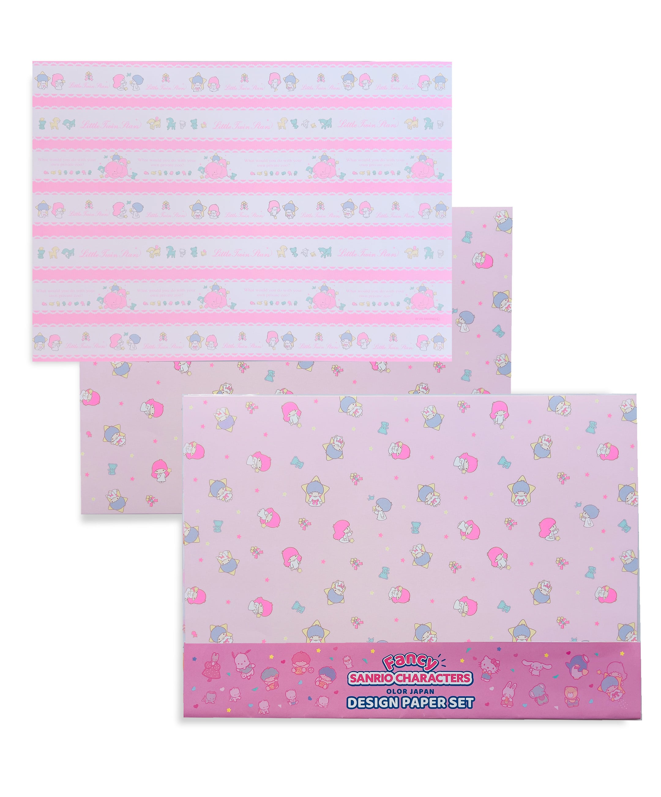 Sanrio Characters】POP PINK PRINT! Design paper set / LITTLE TWIN