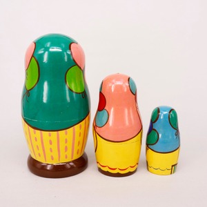 【木の香オリジナル】誕生日マトリョーシカ 3個型