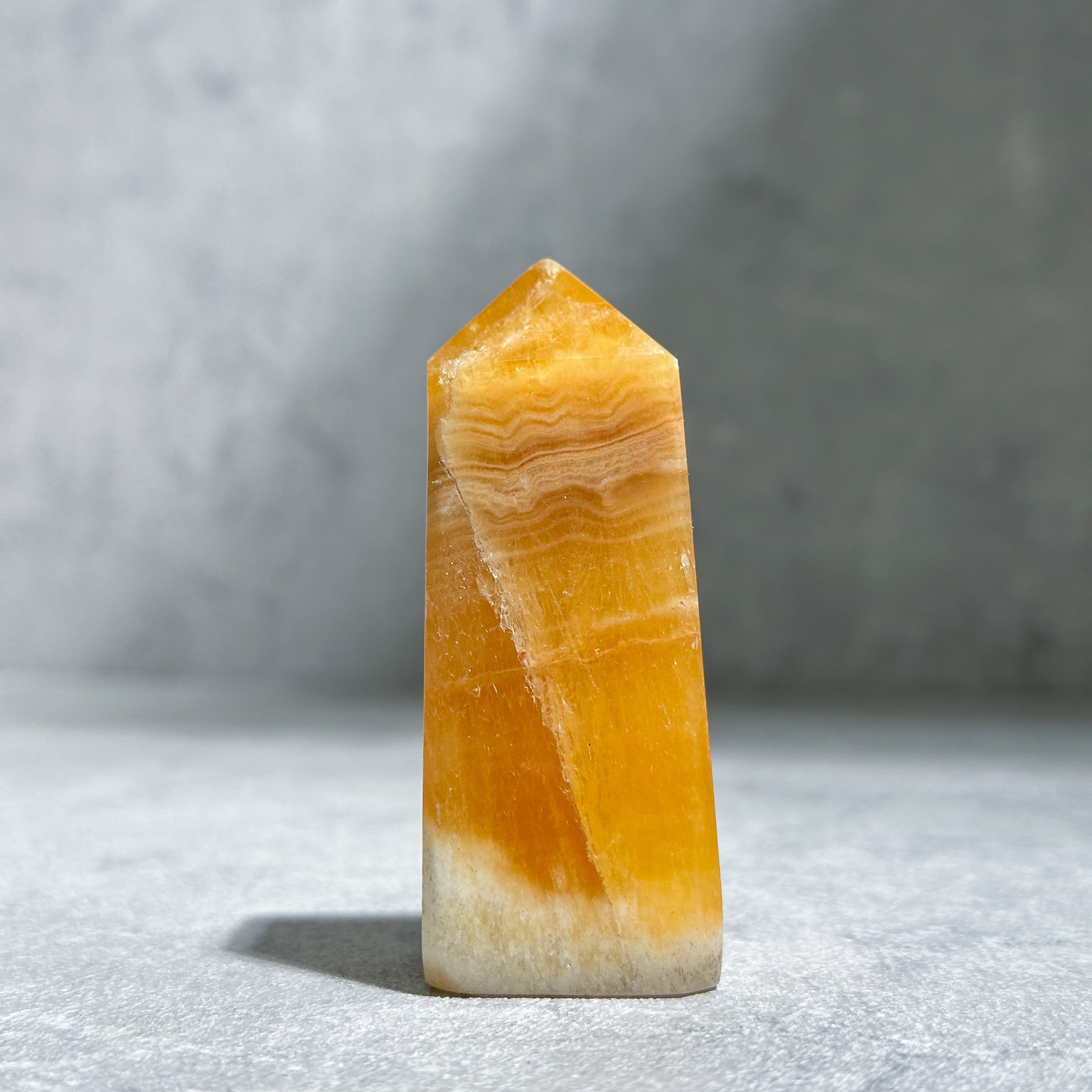 オレンジカルサイト オレンジカルサイト タワー型63◇ Orange Calcite ◇天然石・鉱物