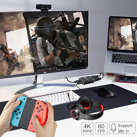 キャプチャーボード Switch対応 4K HDMI パススルー 機能を搭載してい