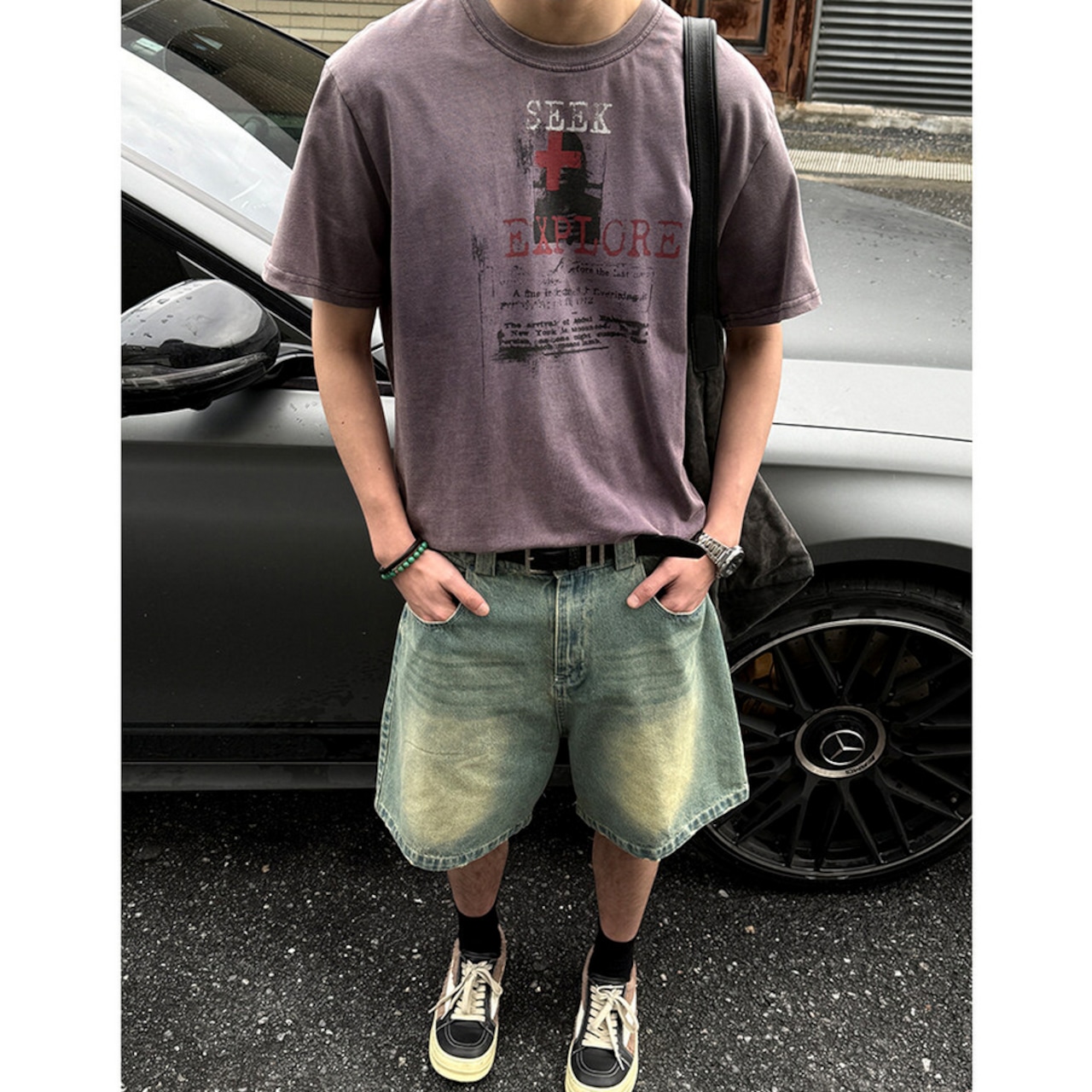 VINTAGE ストリート SEEKプリント Tシャツ T2201