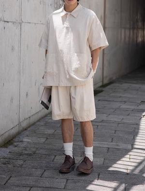 ストライプルーズシャツ