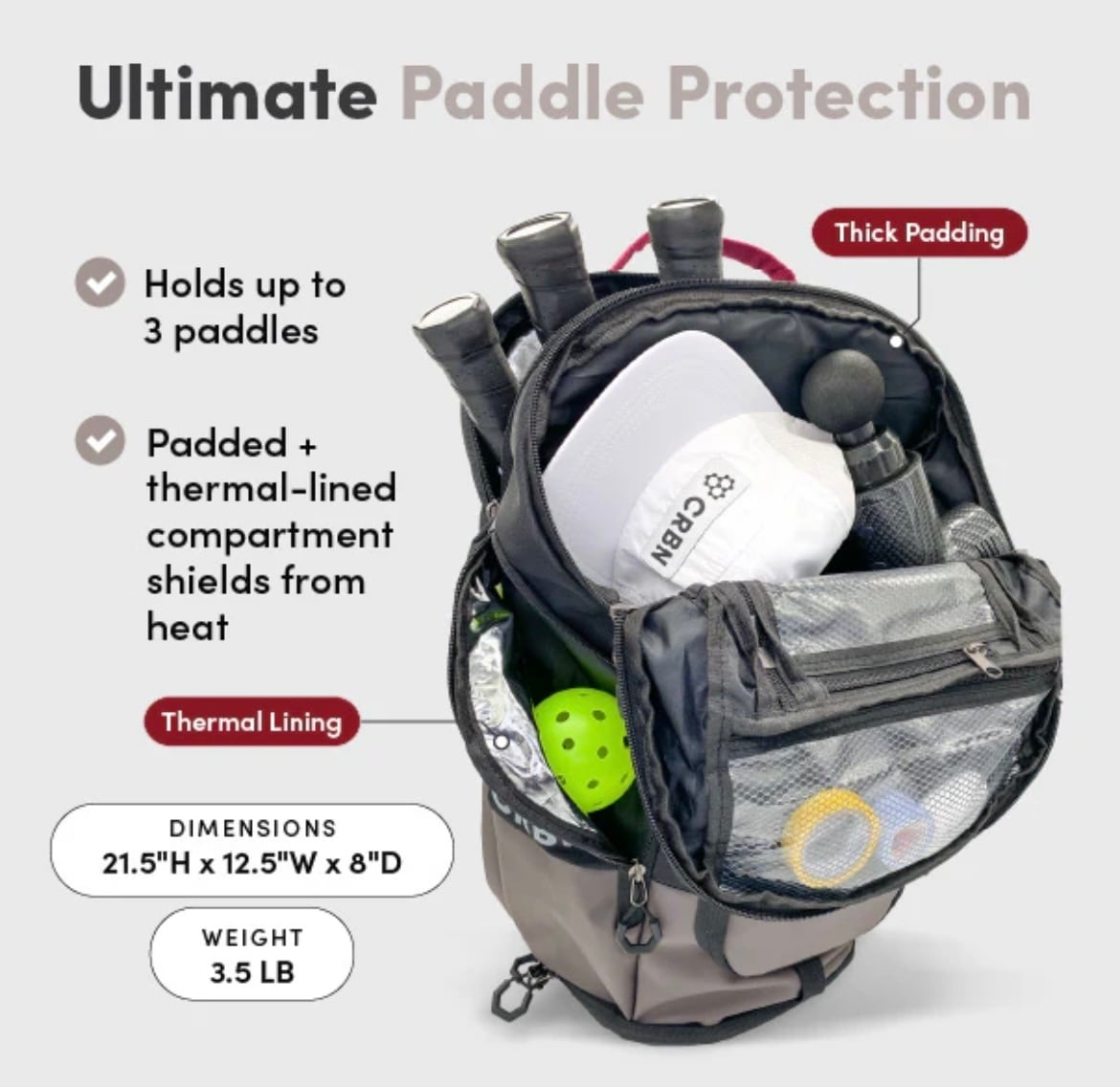 CRBN Pro Team Backpack ピックルボールバッグ | SANNO SPORTS