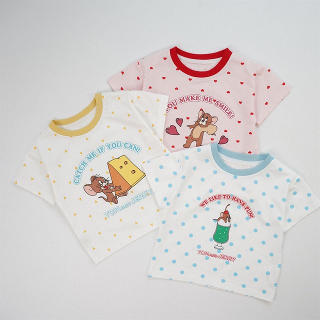 【80-130】夏作熊柄Tシャツ