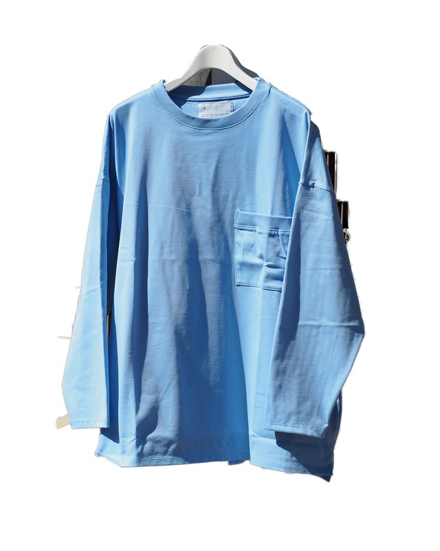 High Gauge Cotton Tenjiku L/S Big T-Shirt(SAX)