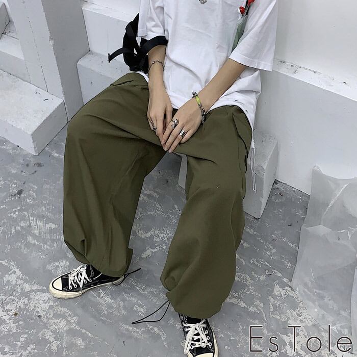 【お支払い確認後20日以内発送】EsTole ワイドワークパンツ ワイドパンツ カーゴパンツ ミリタリーパンツ ペインターパンツ ベイカーパンツ  ガウチョパンツ オーバーサイズ ビッグシルエット オーバーサイズ ダボパン メンズ レディース モード系 原宿系 ストリート ファッション エストール