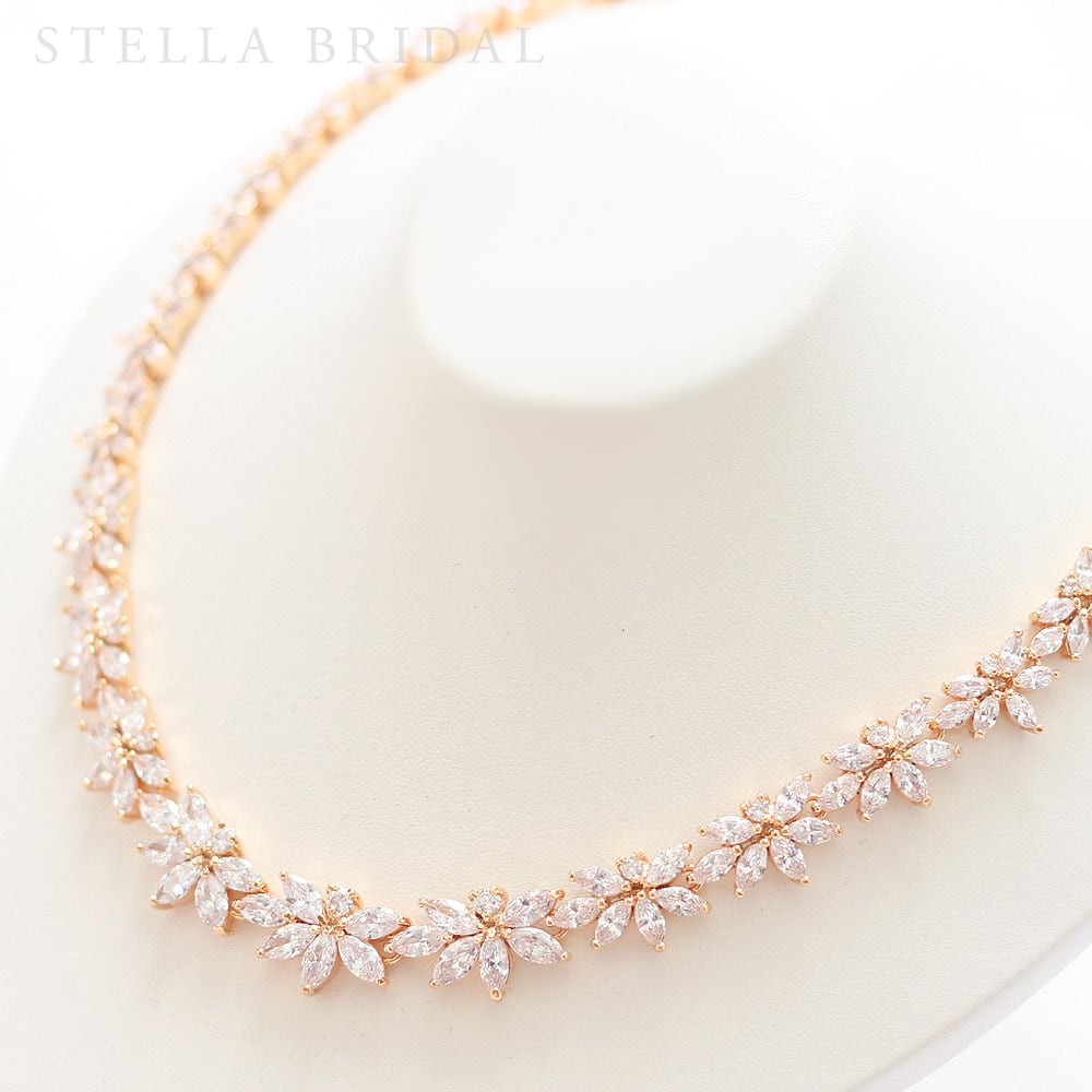 キュービックジルコニア ウェディングジュエリー アカシア ネックレス