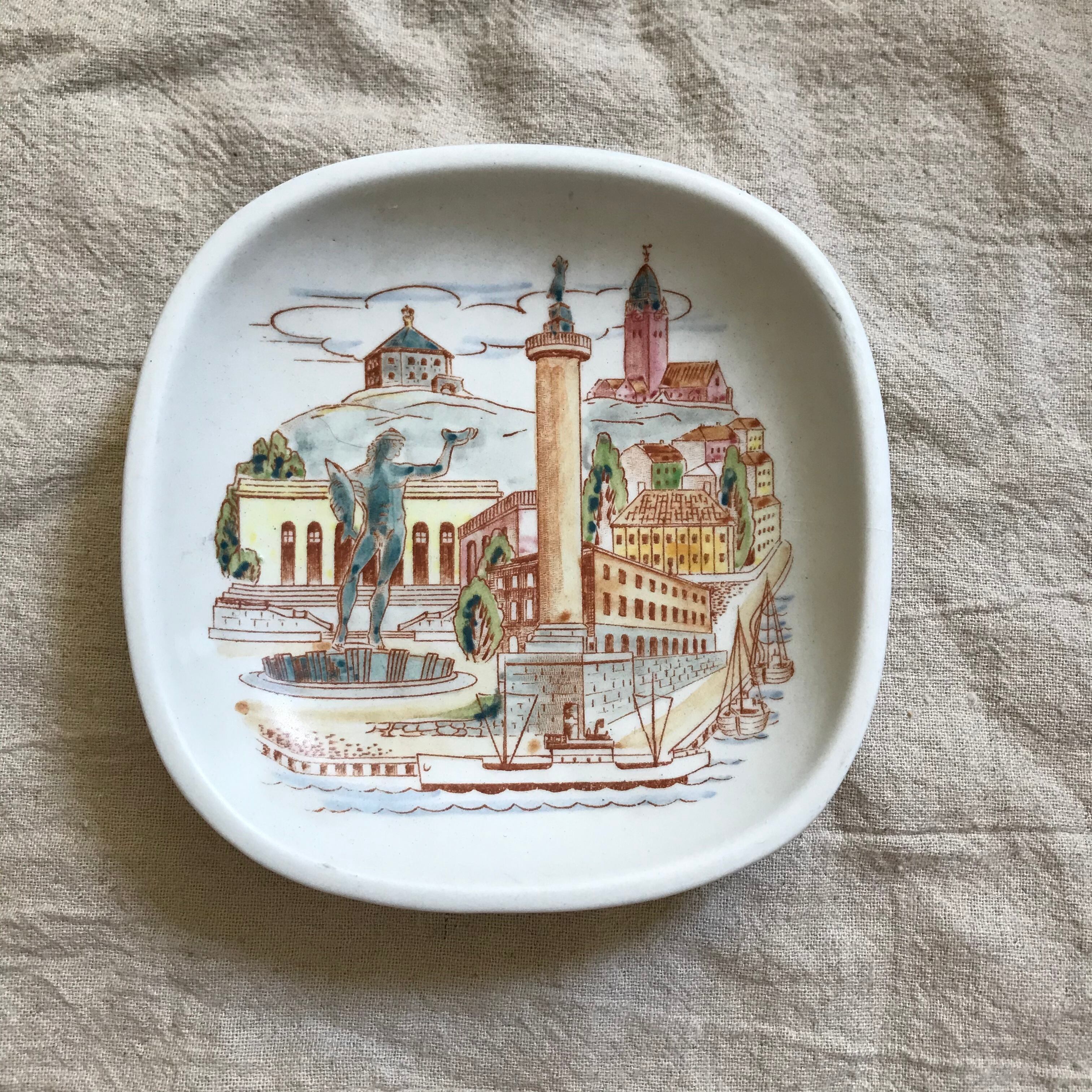 ヨーテボリの風景の皿