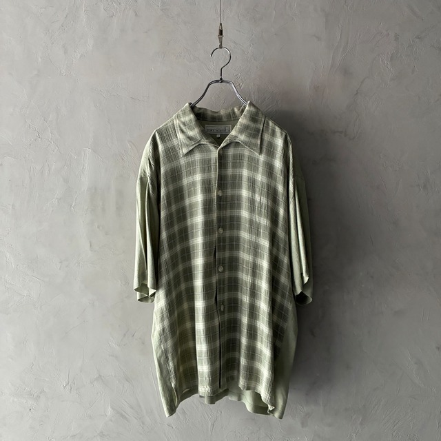 -SMASH- check design Italian collar shirt