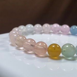 no5.爽やかパステル☆グラデーションミックスベリル ブレスレット