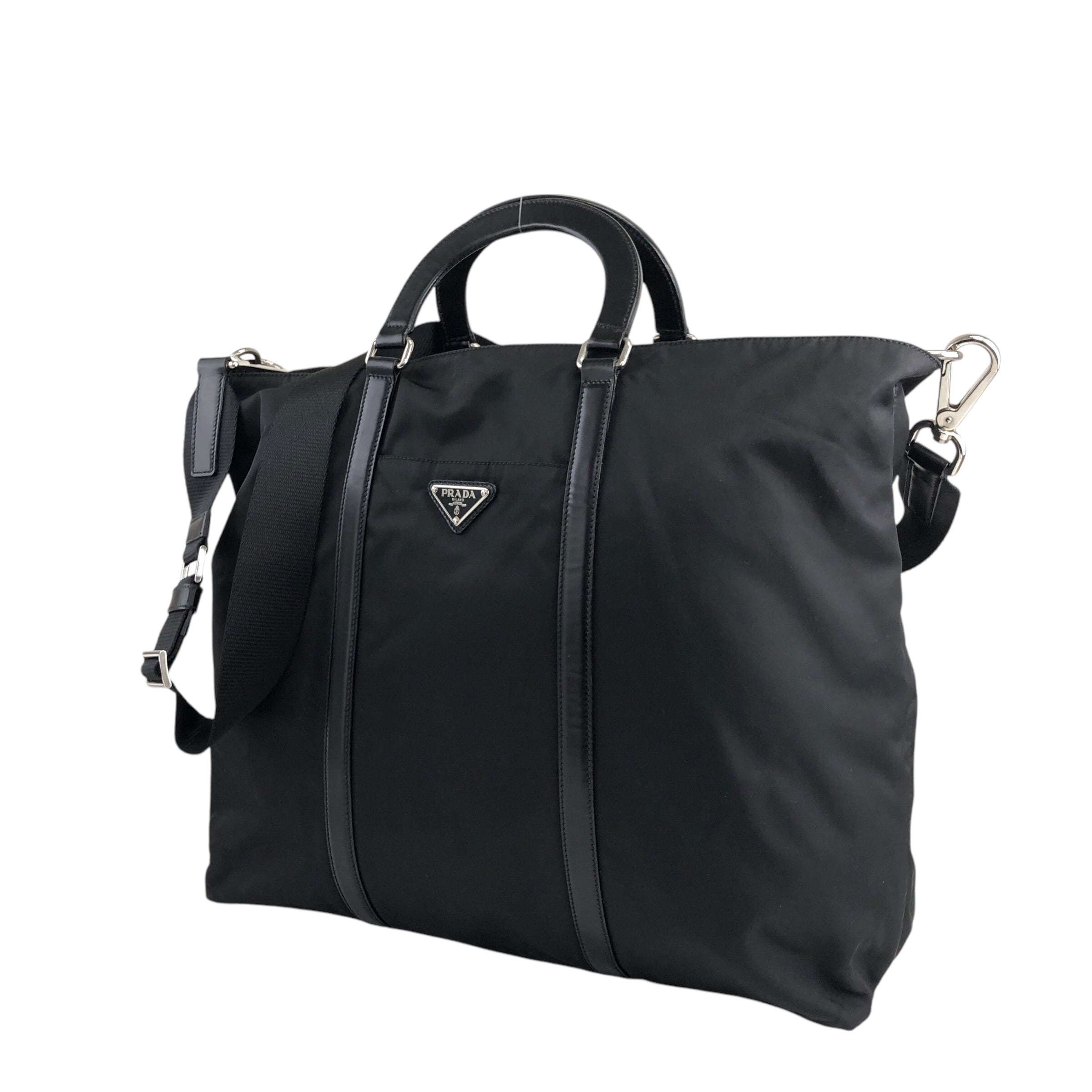 PRADA プラダ トートバッグ ブラック トライアングルロゴ ナイロン