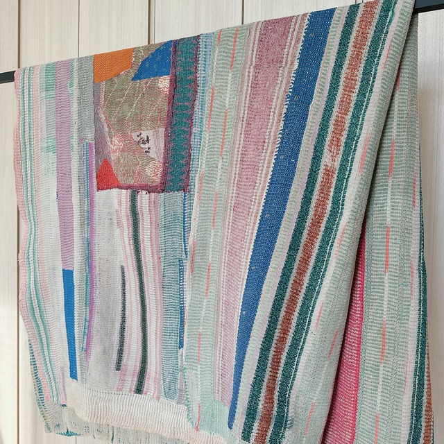 インド ヴィンテージカンタキルト VK007 | 137cm × 187cm