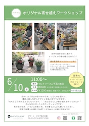 6月10日　オリジナル寄せ植えワークショップ　予約用ページ