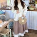 スカラップレースカラー刺繍ブラウス ・12177