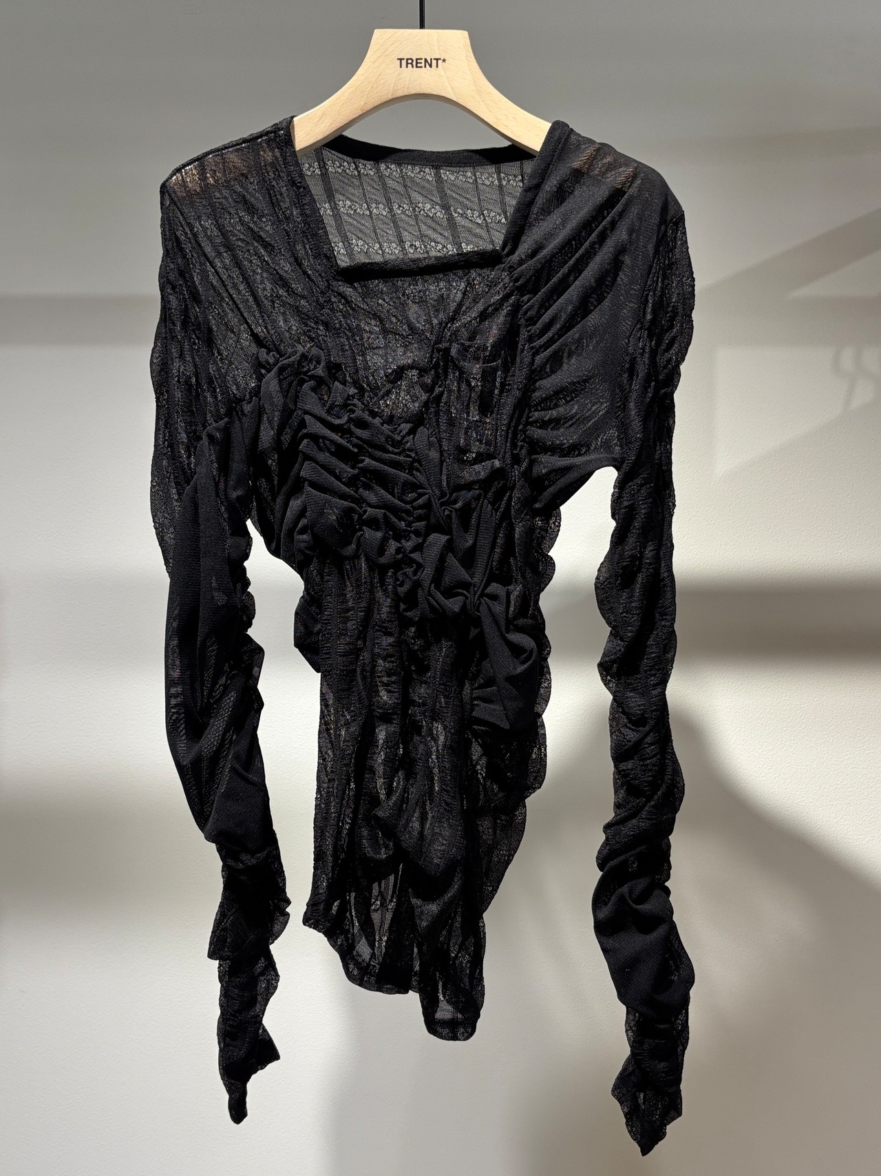 【25AW 予約】Create Clair クリエイトクレイル / Square neck shirring pullover - 1