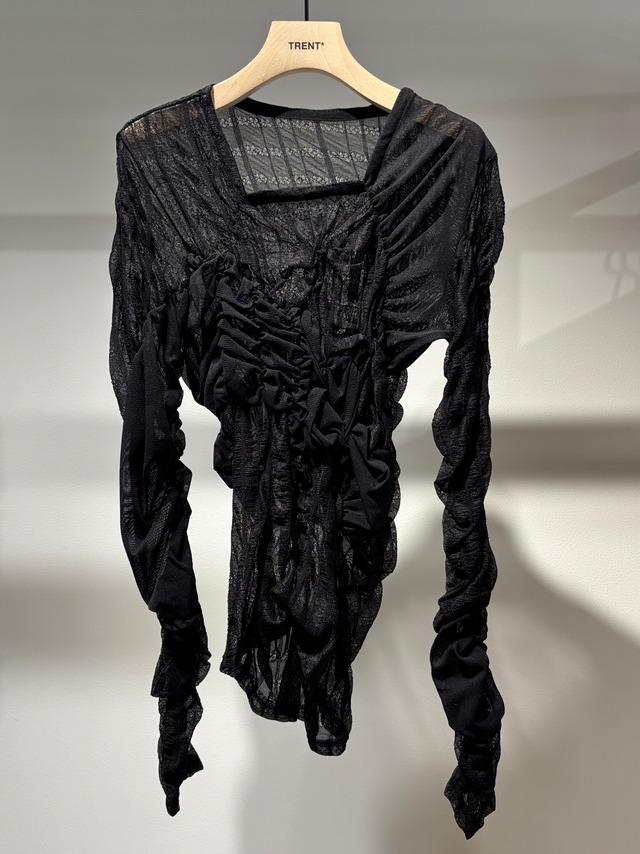 【25AW 予約】Create Clair クリエイトクレイル / Square neck shirring pullover