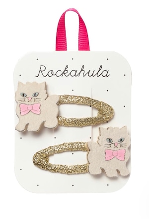 H2649W:Cute Kitten Clips-WHITE