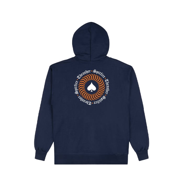 Thrasher ネイビー フード付きパーカー THRASHER（スラッシャー） パーカー ジップパーカー メンズ : ZOZOTOWN