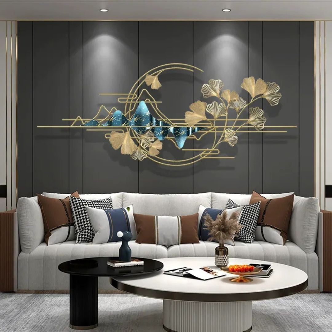 ウォールアート 壁掛けインテリア 山 銀杏 イチョウ ウォール