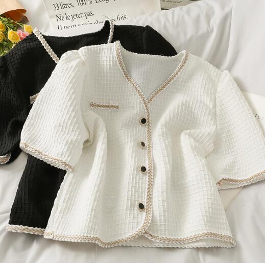 夏新作 トップス 優雅 シャツ ショート カットソー 細身スタイル sweet