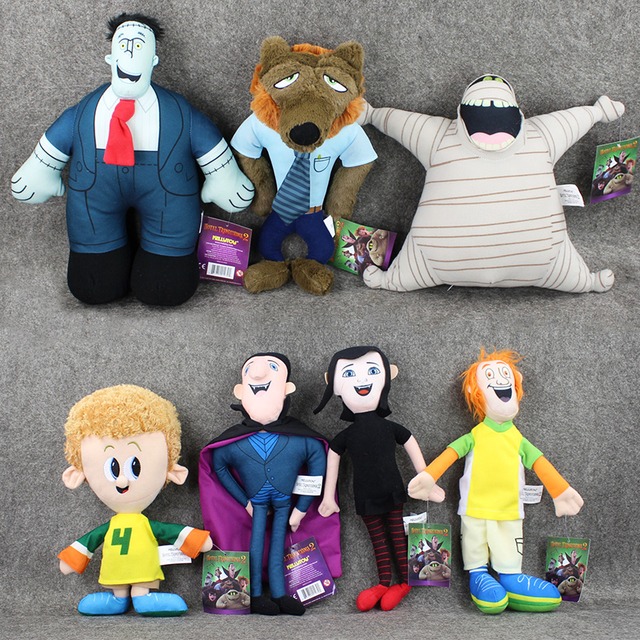 7 スタイルホテルトランシルバニアぬいぐるみドラキュラフランク ・ メイビスミイラマレージョナサン狼男デニスソフトぬいぐるみ 27- 37 センチ