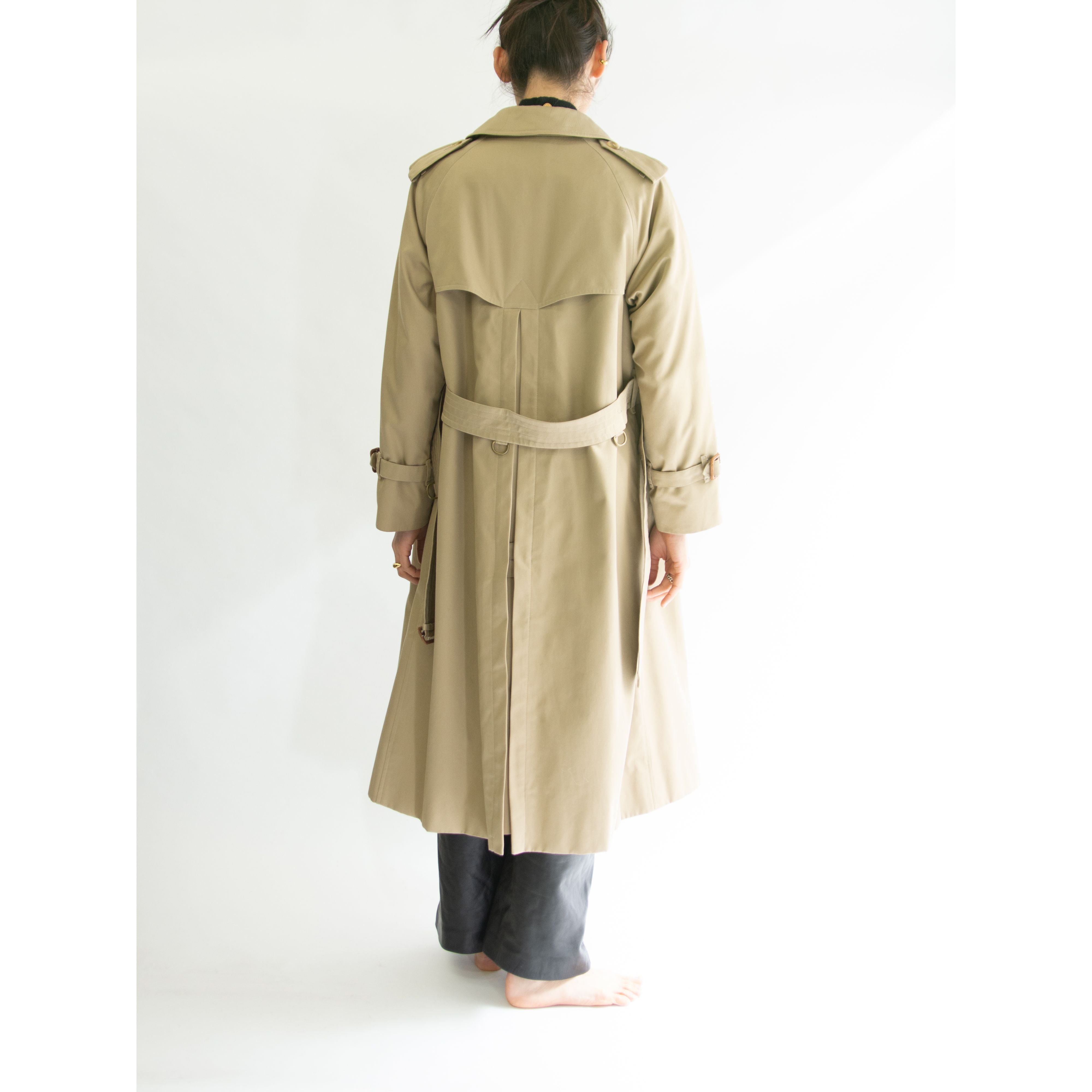 Burberrys】Made in England 80's 1piece sleeve trench coat