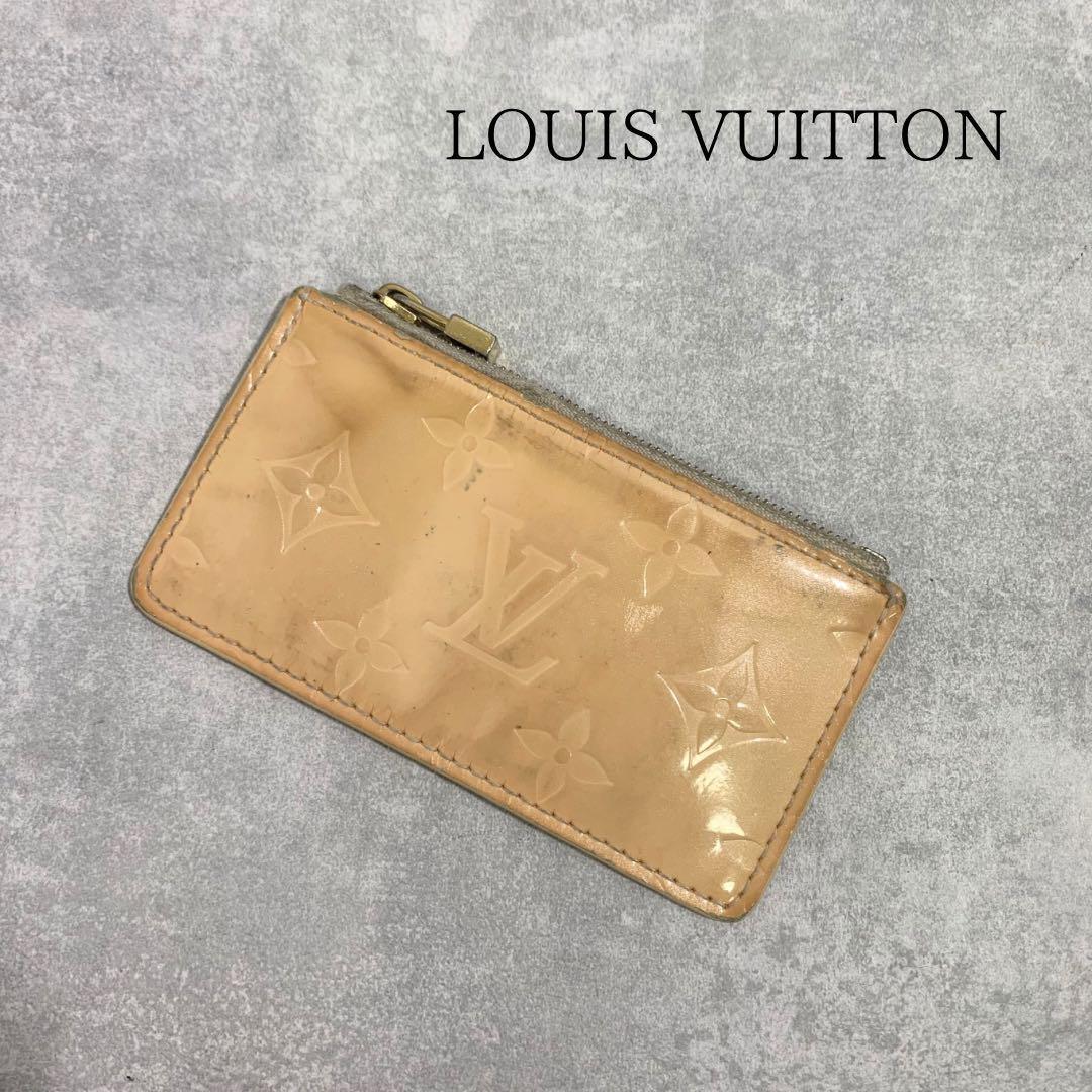 ルイヴィトン ヴェルニ ケース カードケース ベージュプードル ルイ